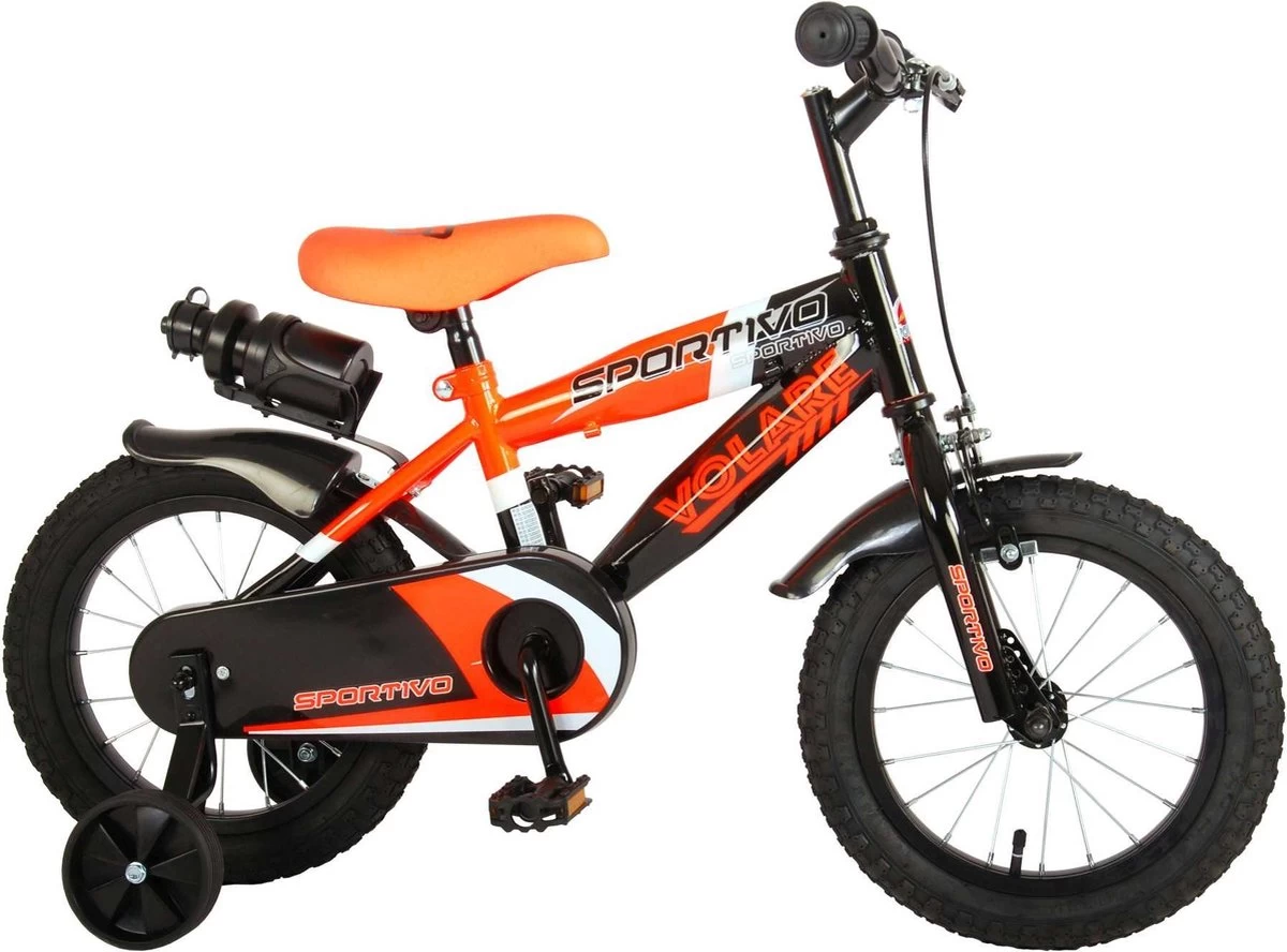 Volare Sportivo Kinderfiets - Jongens - 14 Inch - Neon Oranje/Zwart - 95% Afgemonteerd 2 Volare Sportivo Kinderfiets - Jongens - 14 Inch - Neon Oranje/Zwart - 95% Afgemonteerd - Afbeelding 2