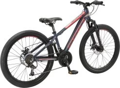 Bikestar 24 Inch 21 Speed Hardtail MTB Sport, Blauw / Rood -Fiets Serie Winkel 1200x888 7