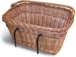 Basil Davos Fietsmand - Voor Of Achter - Riet - Inclusief Haken - Bruin