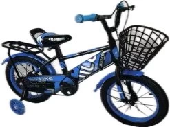 Kinderfiets - 14 Inch Kinderfiets -vanaf 3-5 Jaar Jongens En Meisjes Fietsen - Terugtrap -Rem -Stabilisatoren（2 Zijwieltjes）- Mandje - Achterbank - Blauw -Fiets Serie Winkel 1200x899 17
