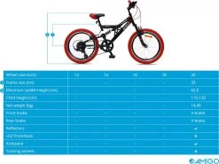 Amigo Fun Ride - Mountainbike 20 Inch - Voor Jongens En Meisjes - Met 7 Versnellingen - Zwart/Rood -Fiets Serie Winkel 1200x899 19