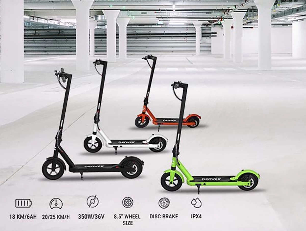 Denver Elektrische Step Volwassenen 20 Km/u - Tot 18km Actieradius - 350W - Inklapbaar - 8.5" Wielen - Aluminium Frame - LED Verlichting - SEL-85350 - Zwart 3 Denver Elektrische Step Volwassenen 20 Km/u - Tot 18km Actieradius - 350W - Inklapbaar - 8.5" Wielen - Aluminium Frame - LED Verlichting - SEL-85350 - Zwart - Afbeelding 3