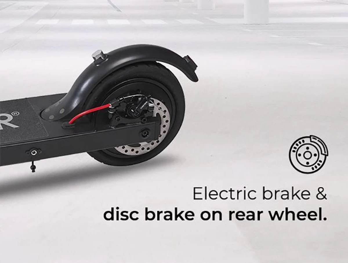 Denver Elektrische Step Volwassenen 20 Km/u - Tot 18km Actieradius - 350W - Inklapbaar - 8.5" Wielen - Aluminium Frame - LED Verlichting - SEL-85350 - Zwart 6 Denver Elektrische Step Volwassenen 20 Km/u - Tot 18km Actieradius - 350W - Inklapbaar - 8.5" Wielen - Aluminium Frame - LED Verlichting - SEL-85350 - Zwart - Afbeelding 6