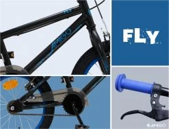 Amigo Fly - BMX Fiets 20 Inch - Fietscross Voor Jongens En Meisjes - Zwart/Blauw -Fiets Serie Winkel 1200x915 5