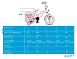 Amigo Lovely Meisjesfiets - Kinderfiets 14 Inch - Roze 27 Amigo Lovely Meisjesfiets - Kinderfiets 14 Inch - Roze -Fiets Serie Winkel 1200x920 12