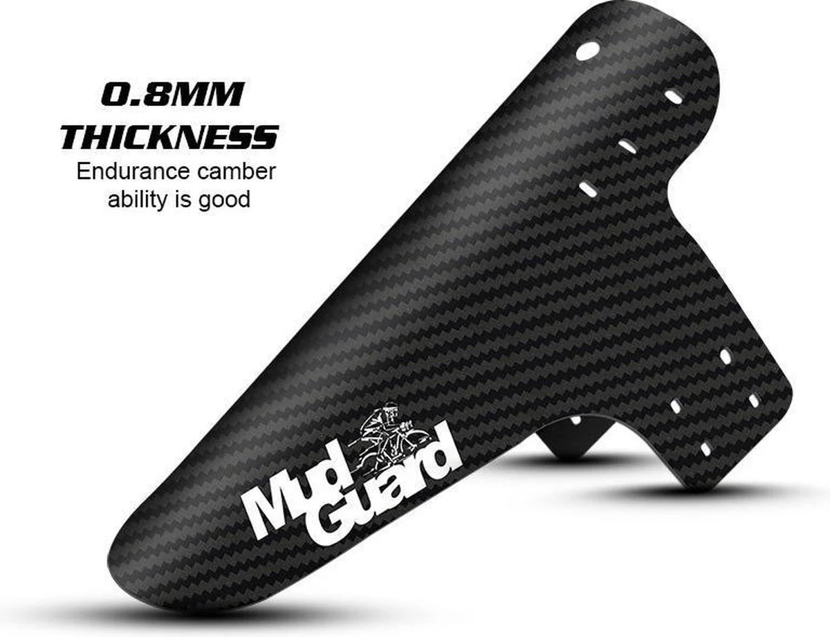 Nixnix - Mudguard MTB - Ass Saver - Universeel Spatbord Mountainbike - Eenvoudige Bevestiging Tie Wrap - Zwart Met Wit Print 2 Nixnix - Mudguard MTB - Ass Saver - Universeel Spatbord Mountainbike - Eenvoudige Bevestiging Tie Wrap - Zwart Met Wit Print - Afbeelding 2