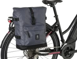 AGU Urban H2O Roll-Top Enkele Fietstas - Tas Met Afneembare Schouderriem - 3M Reflectie - Waterdicht - 14 Liter - Grijs -Fiets Serie Winkel 1200x932