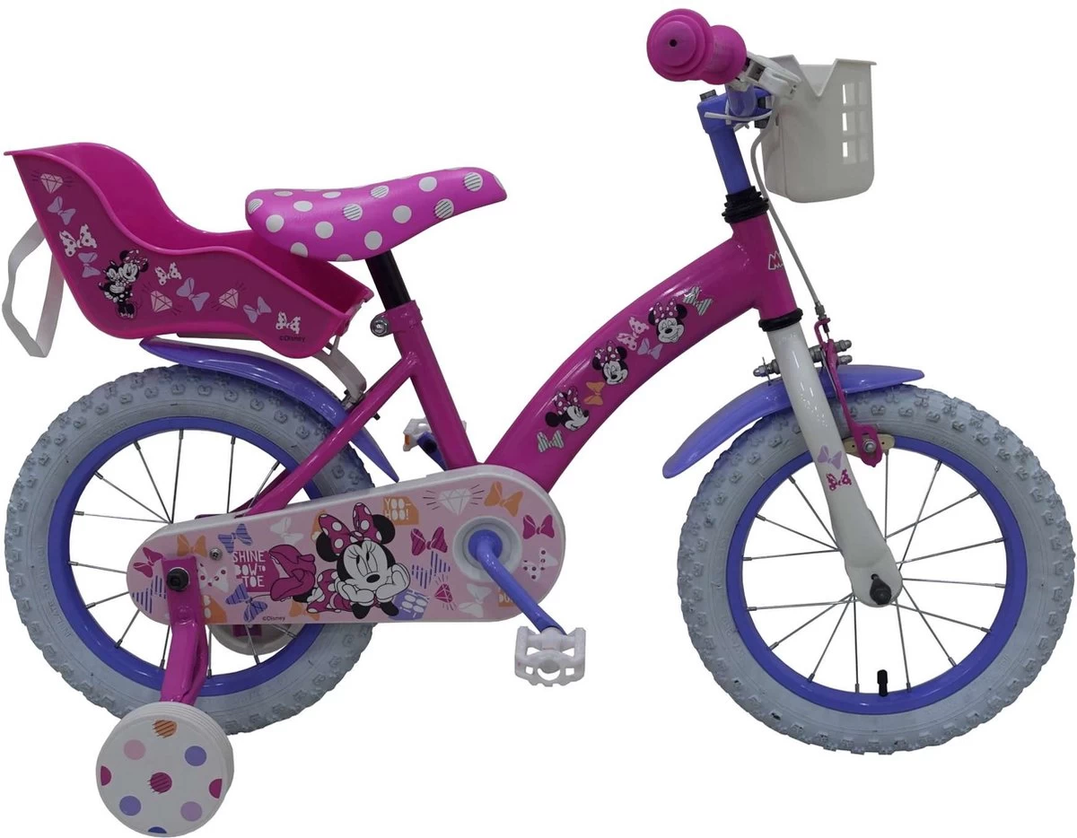 Volare Disney Minnie Cutest Ever! - Kinderfiets - Meisjes - 14 Inch - Roze 4 Volare Disney Minnie Cutest Ever! - Kinderfiets - Meisjes - 14 Inch - Roze - Afbeelding 4