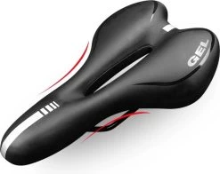 Voltano Trekking Fietszadel - Comfortabel Gel Zadel - Met Uitsparing - Inclusief Zadelstrop - 100% Waterdicht - Unisex - Zwart -Fiets Serie Winkel 1200x953 2