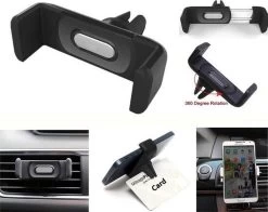 AirFrame XL Autohouder Ventilatiehouder Voor Samsung Galaxy S3/ S5/ S5/ S6/ S6 EDGE/ S6 EDGE Plus/ S7/ S7 Edge/ Note 2/ Note 3/ Note 4/ Note 5/ J5/ J7 - NIEUW!! Geschikt Met Een Schermgrootte Van 6 Inch!!!