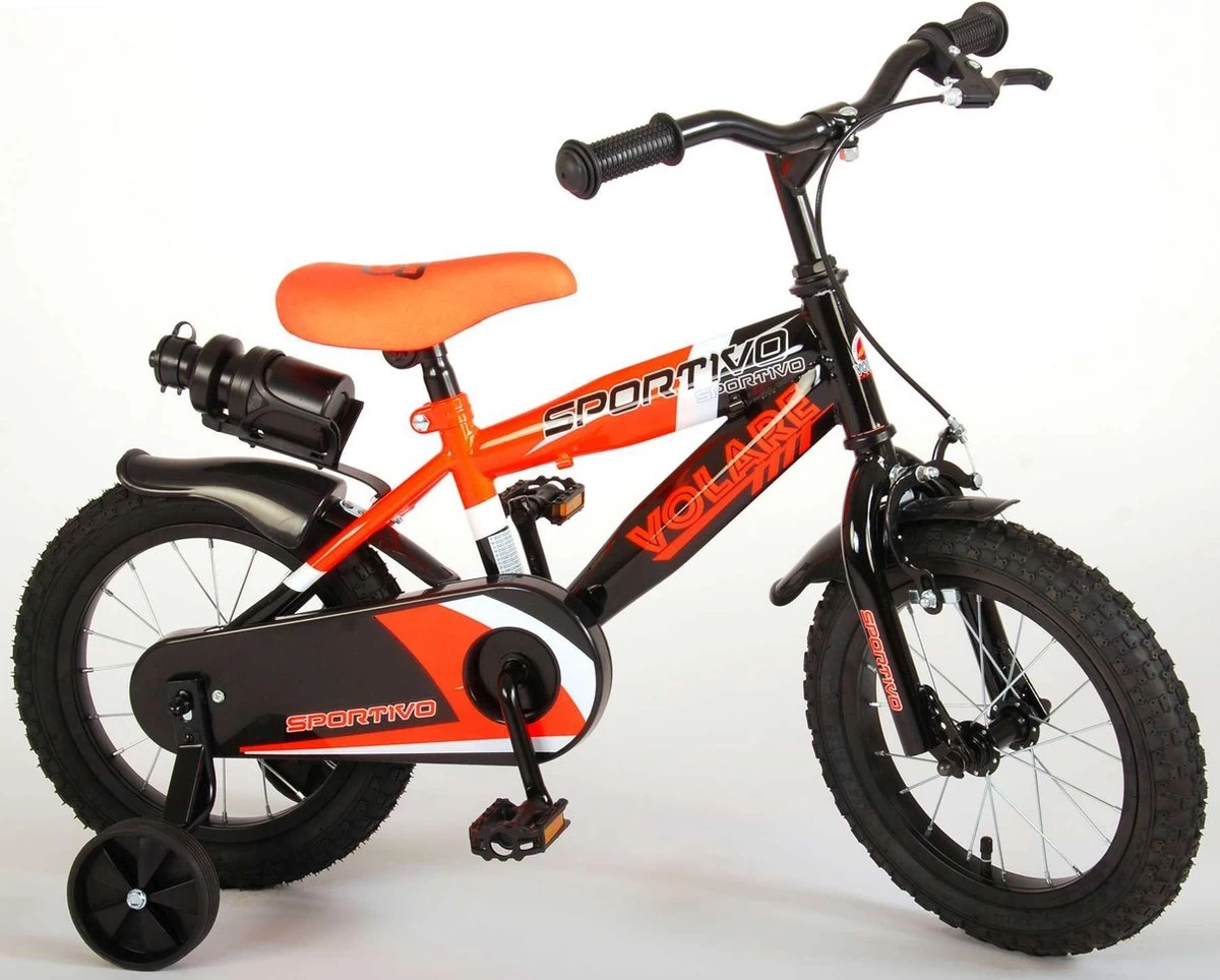 Volare Sportivo Kinderfiets - Jongens - 14 Inch - Neon Oranje/Zwart - 95% Afgemonteerd 8 Volare Sportivo Kinderfiets - Jongens - 14 Inch - Neon Oranje/Zwart - 95% Afgemonteerd - Afbeelding 8