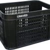 Craved Fietskrat - 30 Liter - Zwart - Inclusief Bevestigingsmateriaal