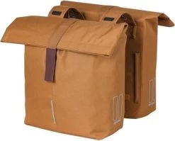 Basil City Dubbele Fietstas - Camel Bruin - 32 Liter