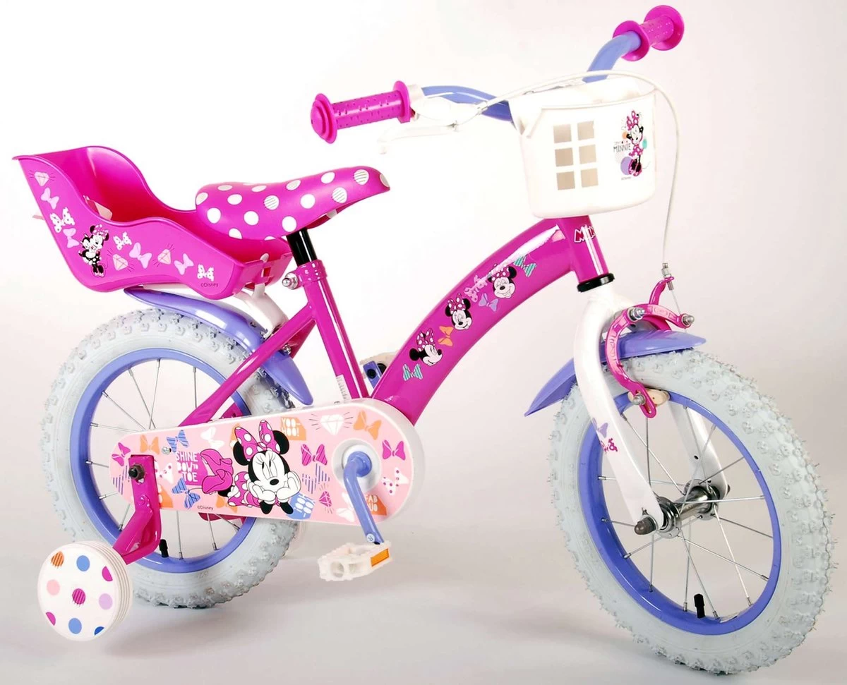 Volare Disney Minnie Cutest Ever! - Kinderfiets - Meisjes - 14 Inch - Roze 14 Volare Disney Minnie Cutest Ever! - Kinderfiets - Meisjes - 14 Inch - Roze - Afbeelding 14