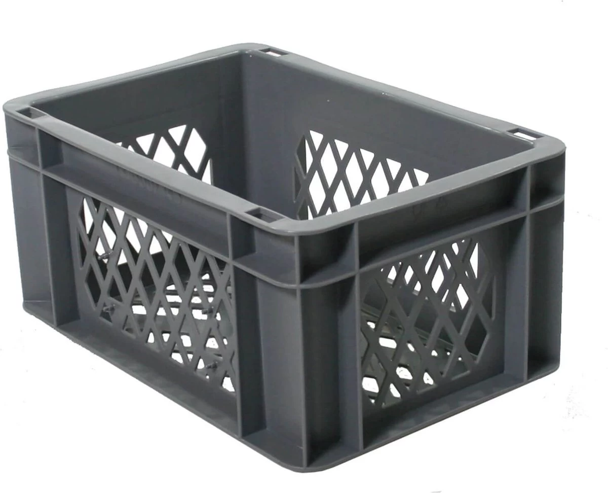 Merkloos Transport Bagage Krat Mini (grijs) - Fietsmand 1 Merkloos Transport Bagage Krat Mini (grijs) - Fietsmand