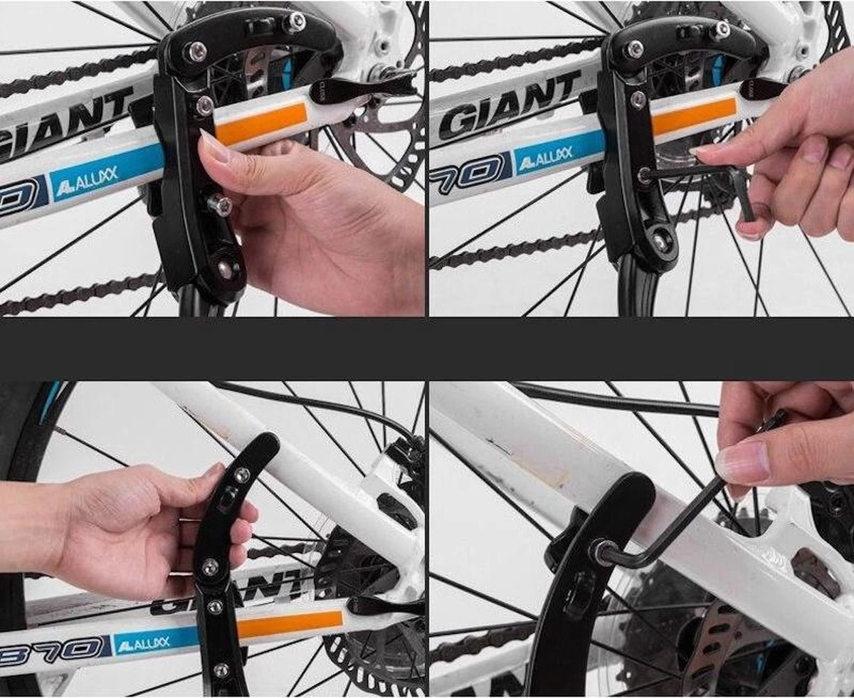 Decopatent® PRO Fietsstandaard - 24- 29 Inch - Mountainbike Standaard - Verstelbaar 46 -> 50 Cm - Fietsenstandaard - Zijstandaard 10 Decopatent® PRO Fietsstandaard - 24- 29 Inch - Mountainbike Standaard - Verstelbaar 46 -> 50 Cm - Fietsenstandaard - Zijstandaard - Afbeelding 10