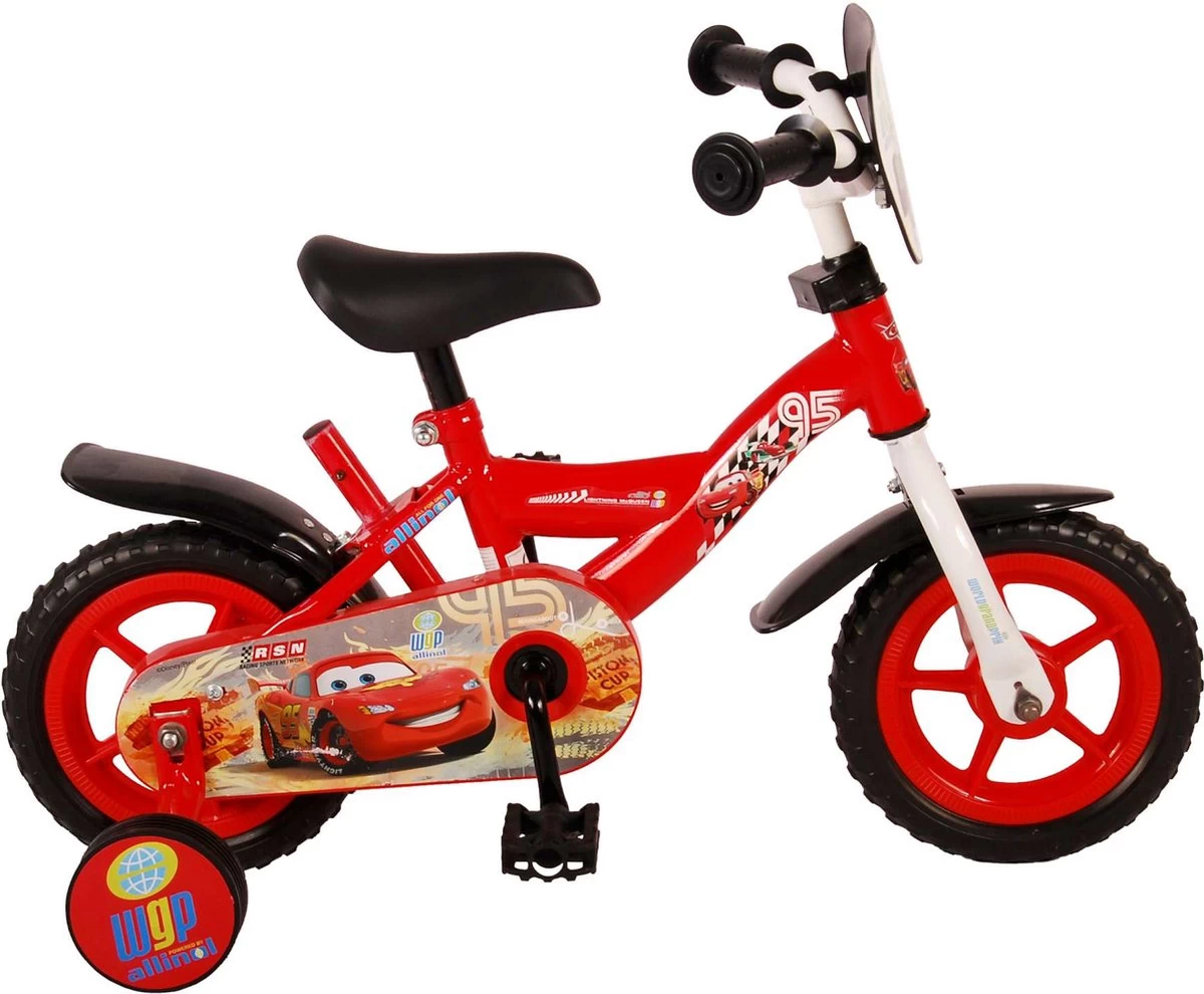 Disney Cars Kinderfiets - Jongens - 10 Inch - Rood - Doortrapper 1 Disney Cars Kinderfiets - Jongens - 10 Inch - Rood - Doortrapper