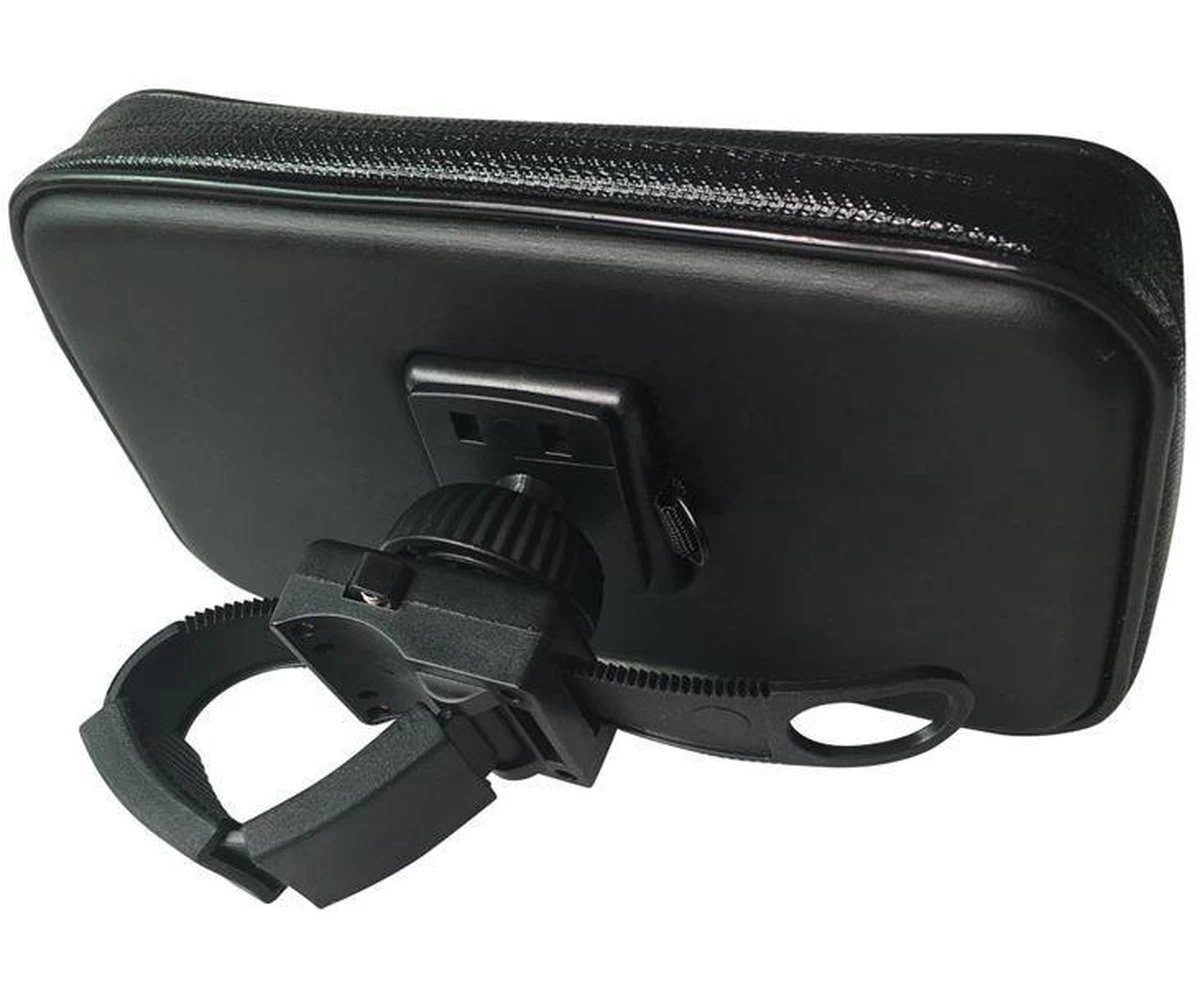 Merkloos Telefoonhouder Fiets Universeel Waterproof - Smartphonehouder O.a Iphone/Samsung - Stuurklem - Tot 7.5 Inch - Zwart Hoesje Met Doorzichtig Folie 2 Merkloos Telefoonhouder Fiets Universeel Waterproof - Smartphonehouder O.a Iphone/Samsung - Stuurklem - Tot 7.5 Inch - Zwart Hoesje Met Doorzichtig Folie - Afbeelding 2