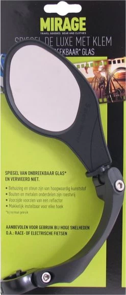 Mirage Fietsspiegel - Verstelbaar - Stuurbevestiging 22.2 Mm - Zwart -Fiets Serie Winkel 514x1200 1