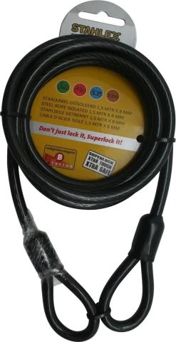 Merkloos Stahlex Staalkabel 1.5 Meter X 8 Mm Met Lussen Geplastificeerd -Fiets Serie Winkel 616x1200