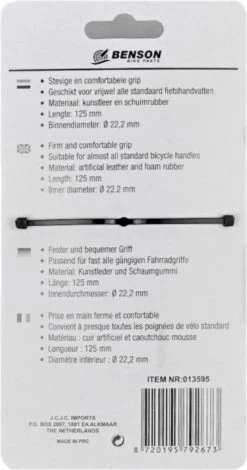Benson Fietshandvatten Set - Kunstleer - 125 Mm - Cognac Bruin -Fiets Serie Winkel 631x1200 1