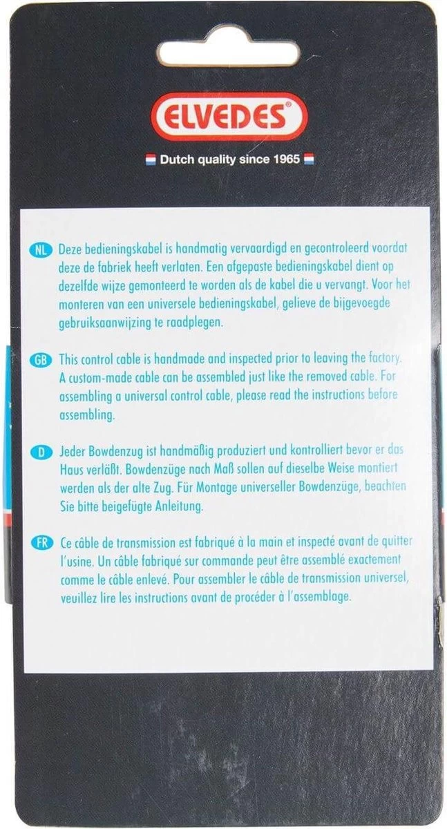 Versnellingskabelset Elvedes Nexus 3 1700 / 2250 Mm RVS - Zwart (op Kaart) 3 Versnellingskabelset Elvedes Nexus 3 1700 / 2250 Mm RVS - Zwart (op Kaart) - Afbeelding 3