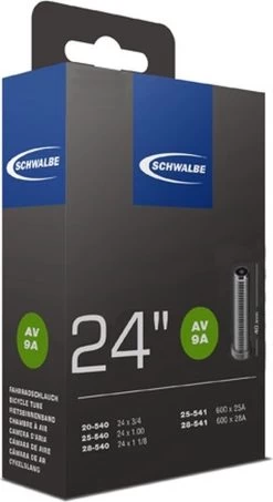Schwalbe Binnenband 24 X 3/4 / 1 1/8 (20/28-540/541) Av 9a 40 Mm -Fiets Serie Winkel 655x1200 1