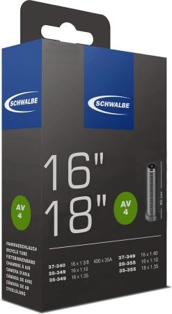 Schwalbe Binnenband - AV4 - 16 Inch X 1 3/8 - 18 X 1.35 - Auto Ventiel - 40mm 11 Schwalbe Binnenband - AV4 - 16 Inch X 1 3/8 - 18 X 1.35 - Auto Ventiel - 40mm -Fiets Serie Winkel 658x1200 4