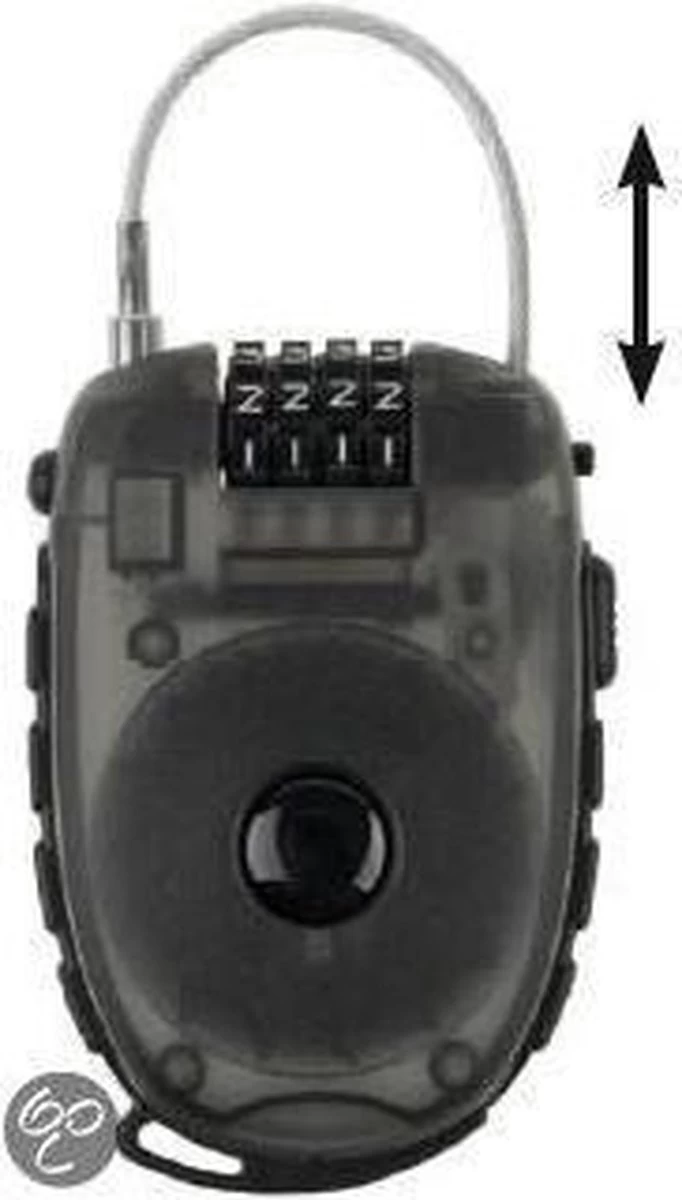 Kabelslot Met Oprolbare Staalkabel M-Wave Lock 'n Roll - 90 Cm X 2,4 Mm (op M-wave Kaart) 4 Kabelslot Met Oprolbare Staalkabel M-Wave Lock 'n Roll - 90 Cm X 2,4 Mm (op M-wave Kaart) - Afbeelding 4