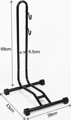 Decopatent® Fietsrek Om Fiets Horizontaal Te Stallen - Fietsstaander Standaard - Fietsrek Voor 1 Fiets - Voor Racefiets MTB E-bike -Fiets Serie Winkel 712x1200