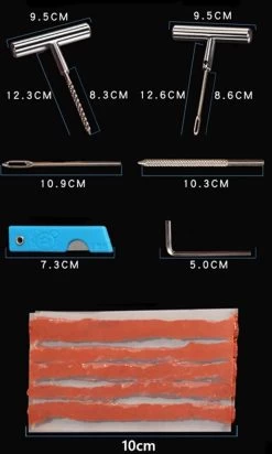 LOUZIR 11-Delige Professionele Banden Reparatie Kit- Autobanden/ Bike Emergency Repair Kit - Met Handige Opbergdoos -Fiets Serie Winkel 720x1200 1