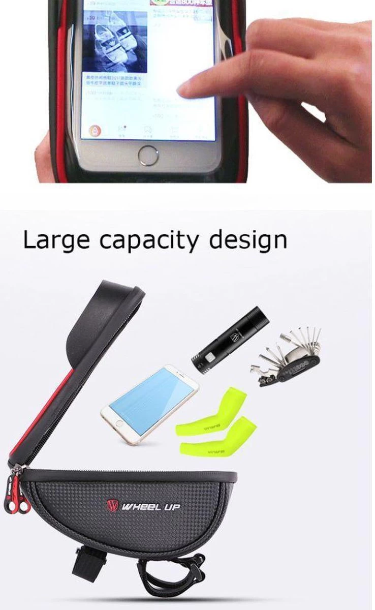 Merkloos Telefoonhouder Fiets - Universeel - Waterdicht - Opbergruimte - Tot 6 Inch 6 Merkloos Telefoonhouder Fiets - Universeel - Waterdicht - Opbergruimte - Tot 6 Inch - Afbeelding 6