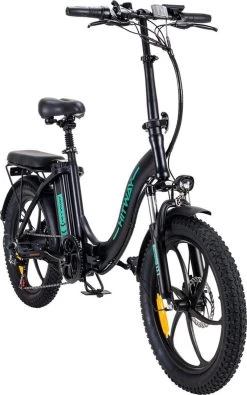 Hitway BK6 Elektrische Fiets | Opvouwbare E-bike | 20 Inch Fat Tire | 350W Motor | 10Ah | Zwart/Groen -Fiets Serie Winkel 750x1200 4