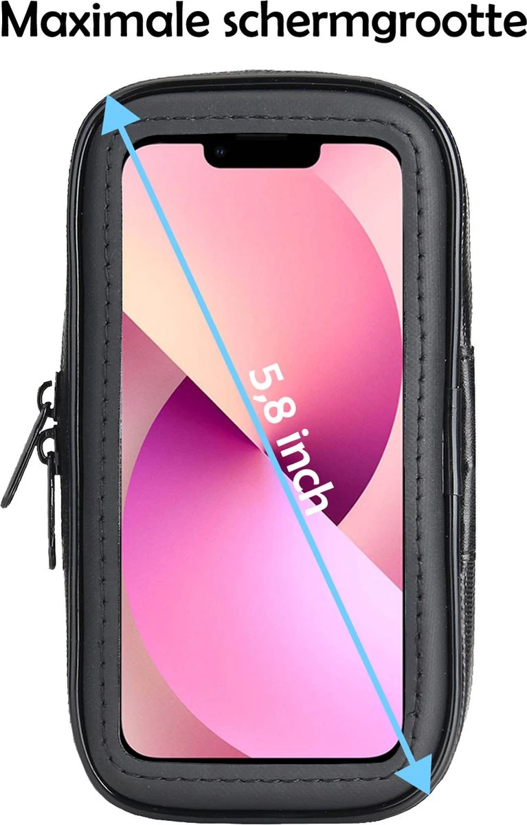 Telefoonhouder Fiets Waterdicht - Telefoonhouder Scooter En Kinderwagen - Fiets Telefoonhouder Universeel Met Kliksysteem - Large 2 Telefoonhouder Fiets Waterdicht - Telefoonhouder Scooter En Kinderwagen - Fiets Telefoonhouder Universeel Met Kliksysteem - Large - Afbeelding 2