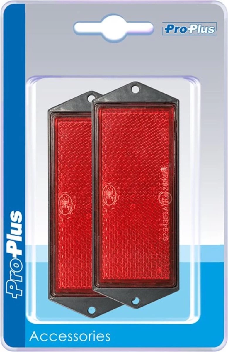 PROPLUS Pro Plus Reflector Met Schroefbevestiging - 104 X 40 Mm - Rood - 2 Stuks 1 PROPLUS Pro Plus Reflector Met Schroefbevestiging - 104 X 40 Mm - Rood - 2 Stuks