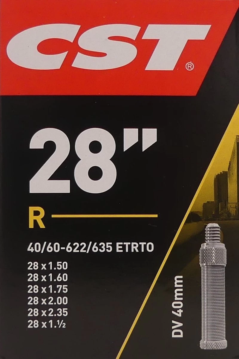 Cst Binnenband 28 X 1.50/2.35 Inch (40/60-622/635) Dv 40 Mm 1 Cst Binnenband 28 X 1.50/2.35 Inch (40/60-622/635) Dv 40 Mm