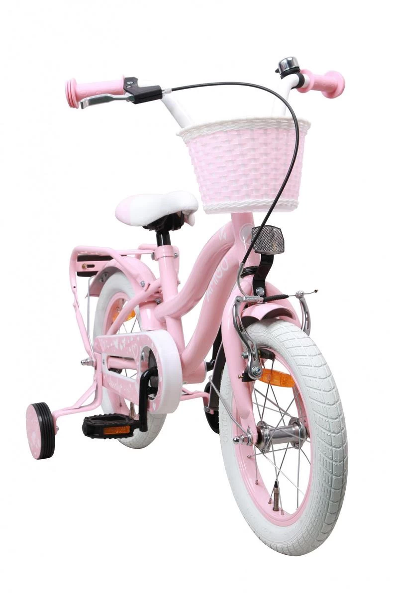 Amigo Lovely Meisjesfiets - Kinderfiets 14 Inch - Roze 2 Amigo Lovely Meisjesfiets - Kinderfiets 14 Inch - Roze - Afbeelding 2