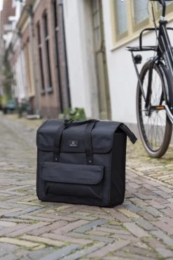 Fastrider Shopper Luxe Enkele Fietstas Zwart - 23L -Fiets Serie Winkel 801x1200