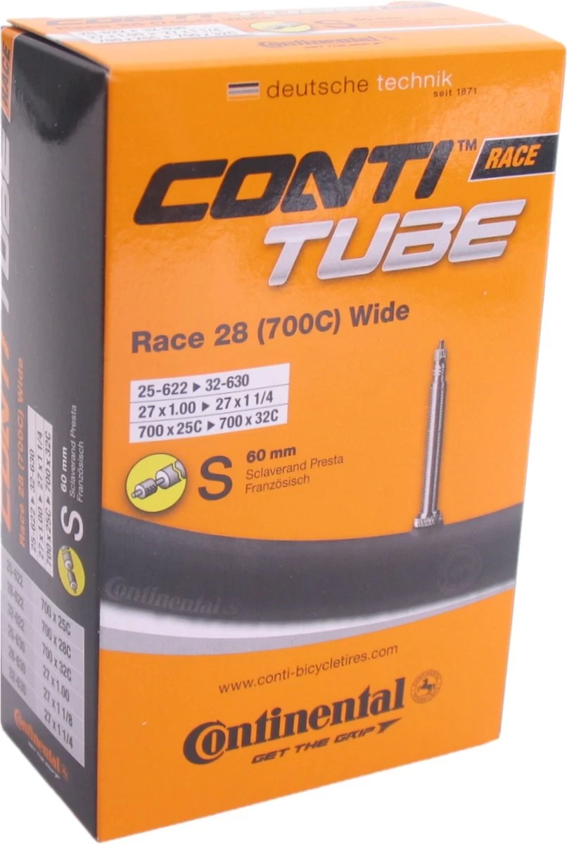 Binnenband Continental 28 Race Training 25-622 -> 32-630 - SV60mm Ventiel 1 Binnenband Continental 28 Race Training 25-622 -> 32-630 - SV60mm Ventiel