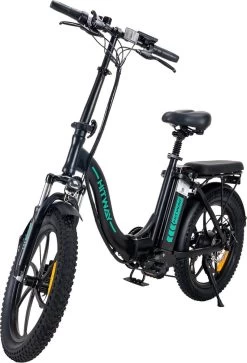 Hitway BK6 Elektrische Fiets | Opvouwbare E-bike | 20 Inch Fat Tire | 350W Motor | 10Ah | Zwart/Groen -Fiets Serie Winkel 817x1200 4