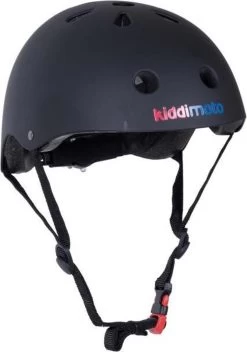 Kiddimoto Helm Zwart Mat Small -Fiets Serie Winkel 842x1200 1