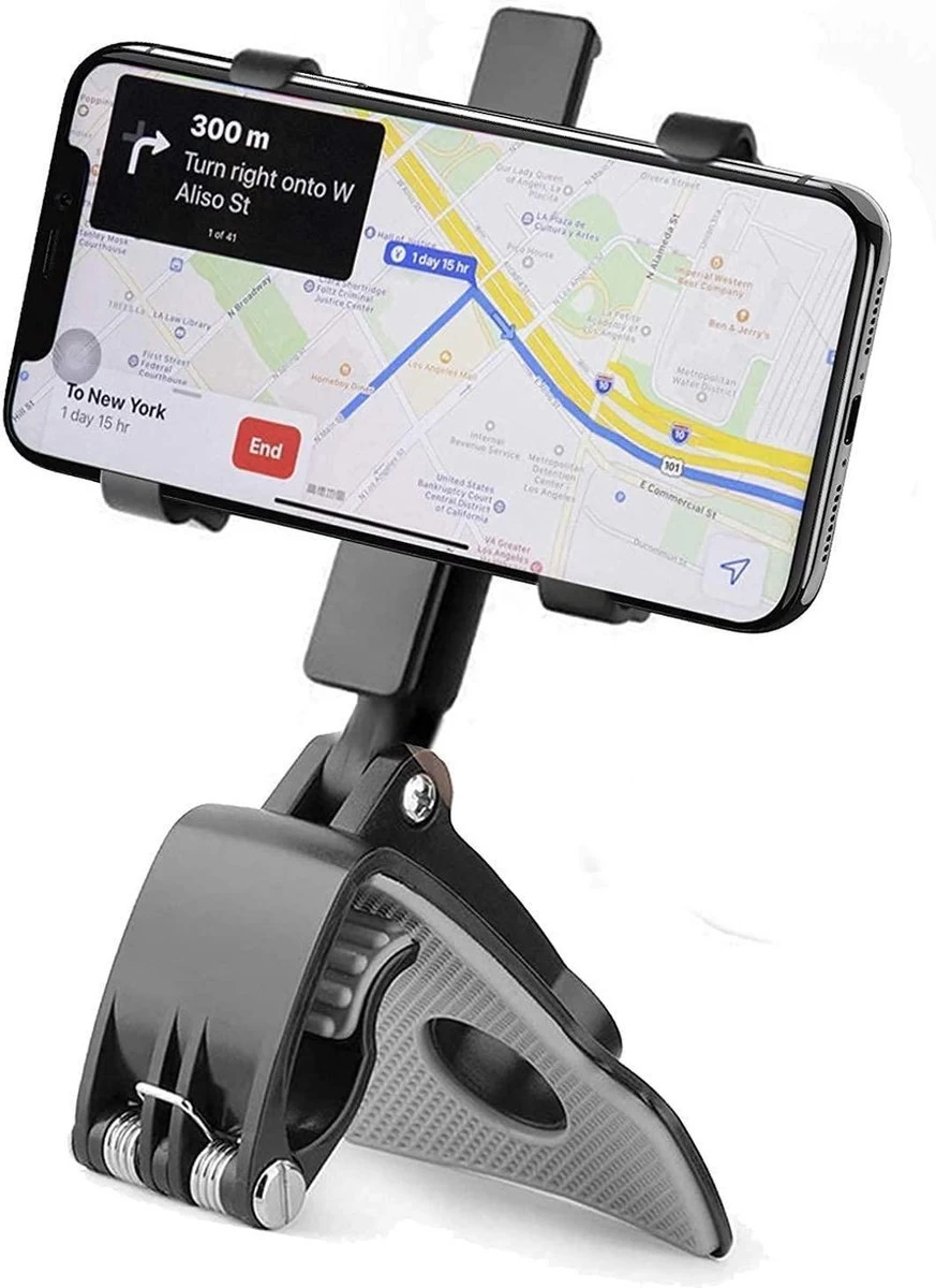 Merkloos Multifunctionele Autohouder Voor Dashboard, Met Verstelbare Veerclip, 360 Graden Draaibaar, Draagbaar, Voor Auto En Smartphones Van 4 Tot 7 Inch (zwart) 2 Merkloos Multifunctionele Autohouder Voor Dashboard, Met Verstelbare Veerclip, 360 Graden Draaibaar, Draagbaar, Voor Auto En Smartphones Van 4 Tot 7 Inch (zwart) - Afbeelding 2