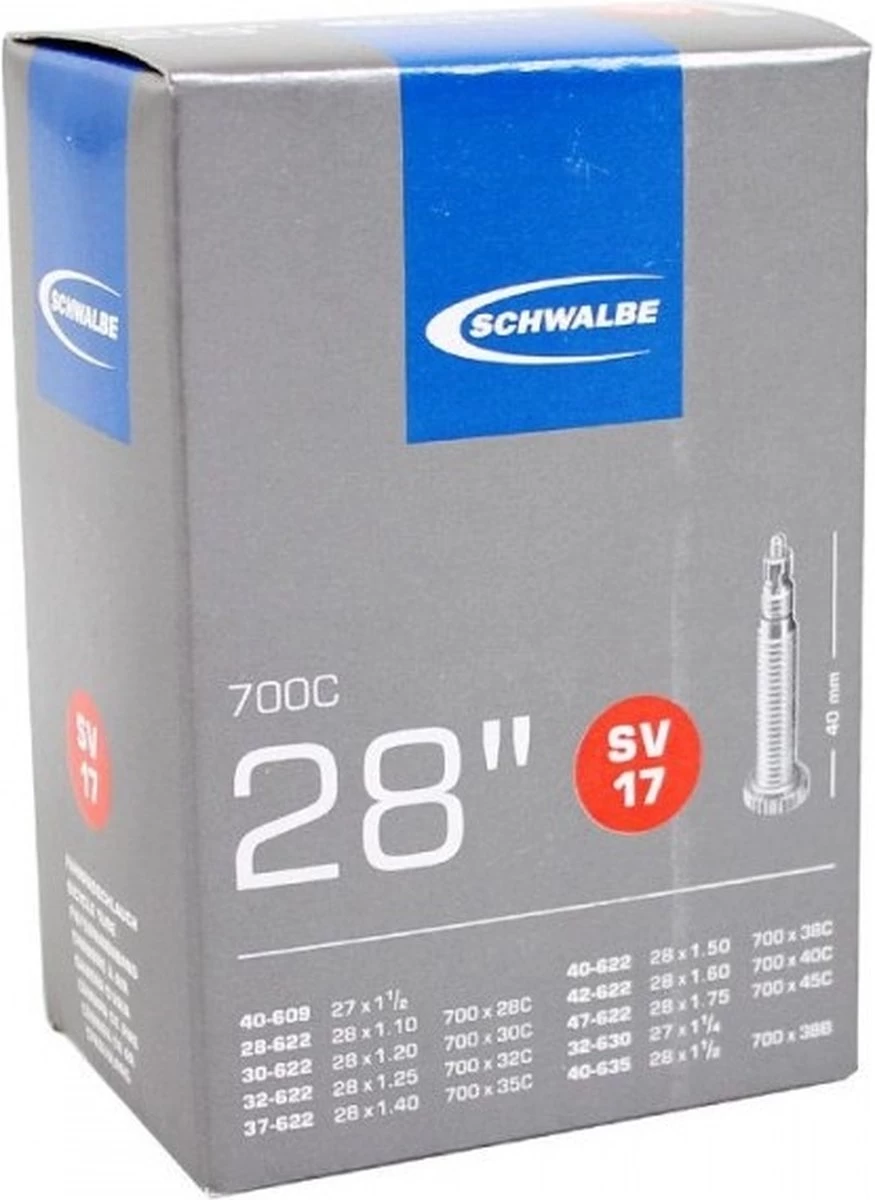 Schwalbe Binnenband - SV17 - 28 Inch X 1.10 - 1.75 - Frans Ventiel - 40mm 10 Schwalbe Binnenband - SV17 - 28 Inch X 1.10 - 1.75 - Frans Ventiel - 40mm - Afbeelding 10
