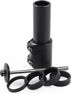 Voltano Stuurpen Verlenger XL - 1-1/8'' 28.6mm - Fietsstuur Verhoger Tot Max 130MM - Zwart