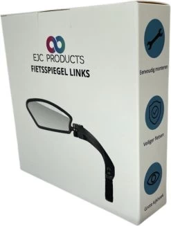 Fietsspiegel - Fietsspiegel Ebike - Links - Achteruitkijkspiegel - Fietsspiegel Op Stuur - Fiets Spiegel - Verstelbaar - Zwart - Stuurbevestiging - EJC Products -Fiets Serie Winkel 906x1200 2