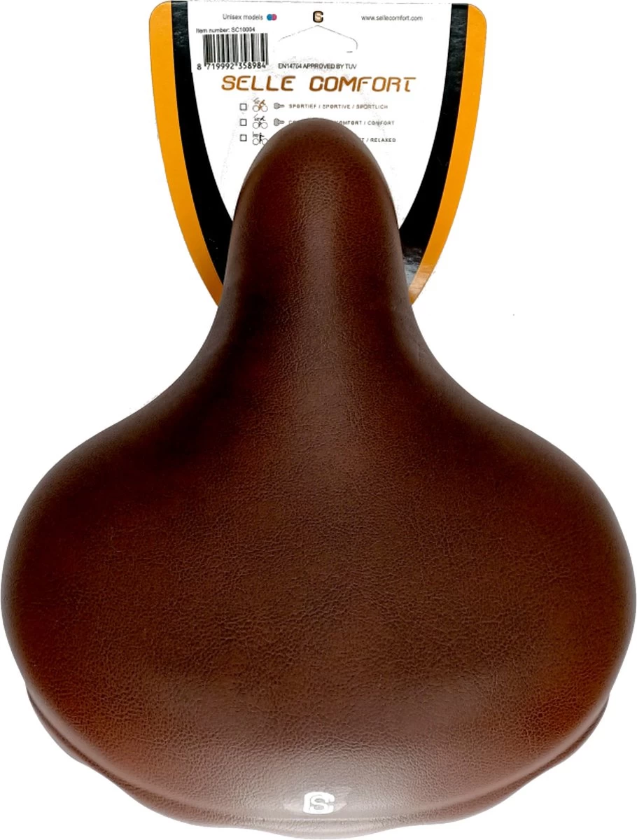 Selle Comfort Fietszadel Drifter - Bruin - Met Zwarte Hangveren 5 Selle Comfort Fietszadel Drifter - Bruin - Met Zwarte Hangveren - Afbeelding 5