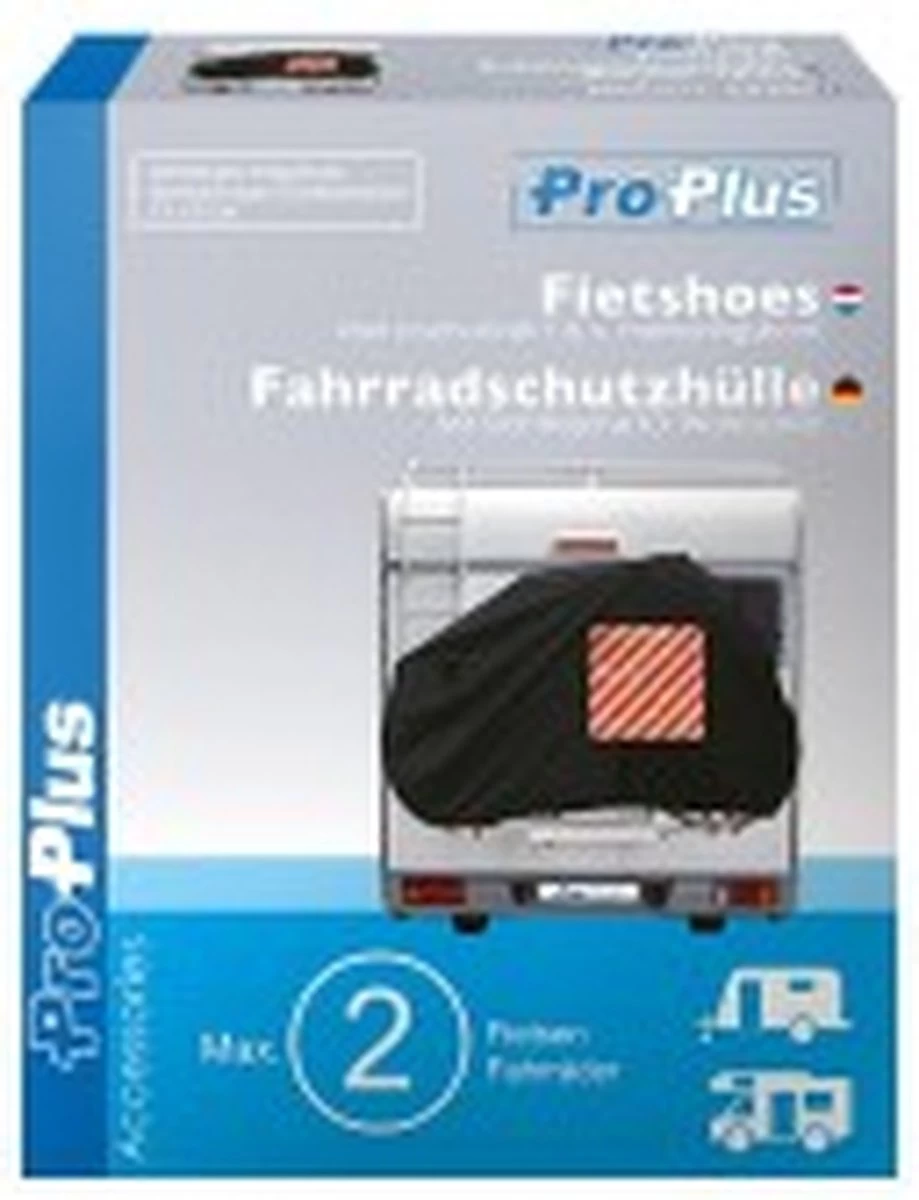 ProPlus Fietsbeschermhoes Voor 2 Fietsen Met Zichttas Voor Waarschuwingsbord Voor Caravans En Campers 4 ProPlus Fietsbeschermhoes Voor 2 Fietsen Met Zichttas Voor Waarschuwingsbord Voor Caravans En Campers - Afbeelding 4