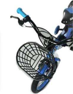 Kinderfiets - 14 Inch Kinderfiets -vanaf 3-5 Jaar Jongens En Meisjes Fietsen - Terugtrap -Rem -Stabilisatoren（2 Zijwieltjes）- Mandje - Achterbank - Blauw -Fiets Serie Winkel 930x1200 4