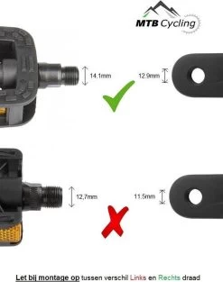 Fiets Pedalen - Anti Slip - Trappers Voor Fiets Met Reflector - 14.2mm Schroefdraad - 9/16 Inch -Zwart -Fiets Serie Winkel 946x1200 5