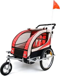 Fietskar Voor Kinderen - Met Buggyfunctie - En Schokbrekers - Rood -Fiets Serie Winkel 948x1200 2